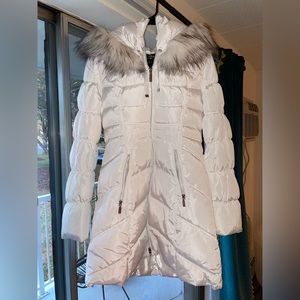 White fur winter coat